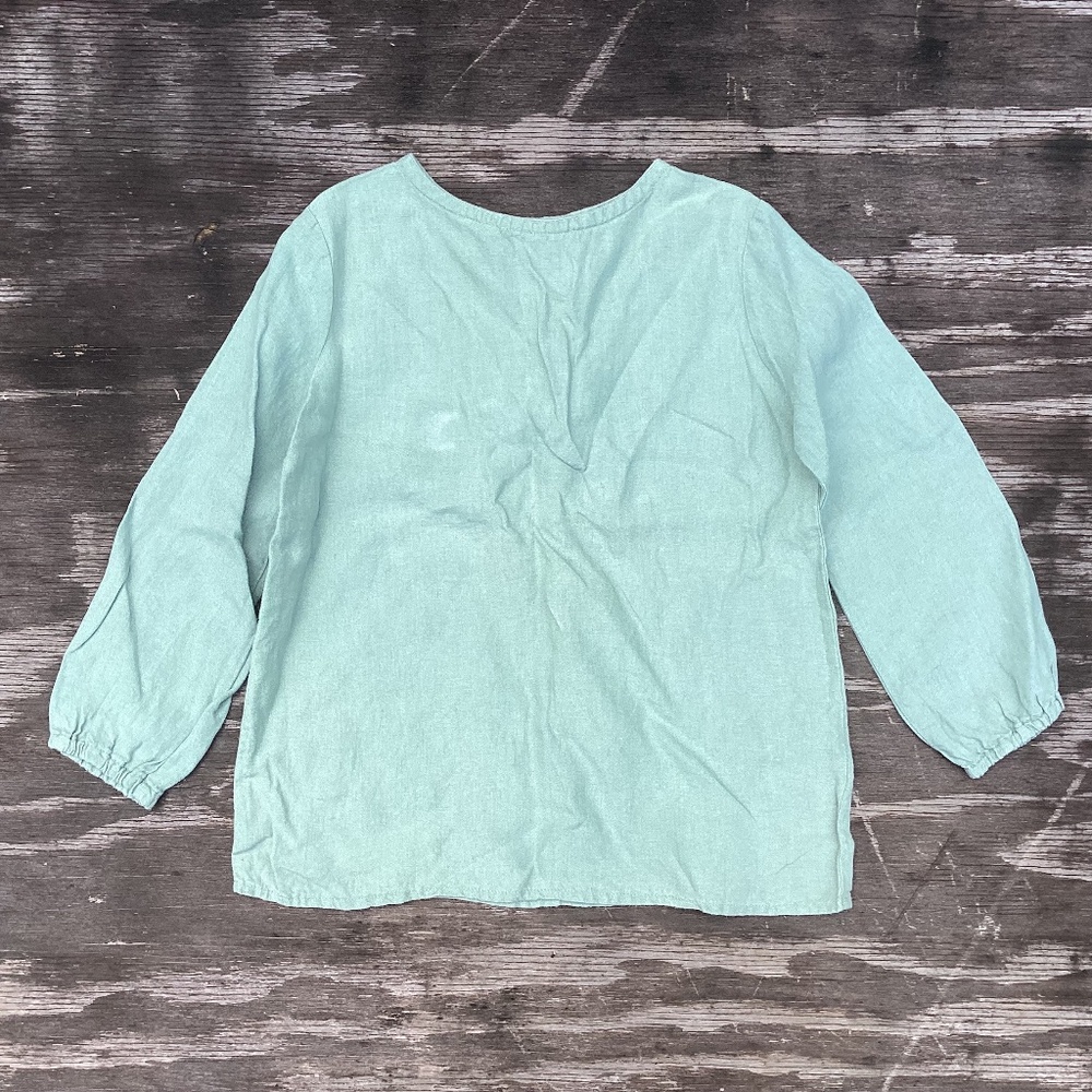 La Petite Alice 100% linen buttoned TOP shirt CHARLIE 7/8
